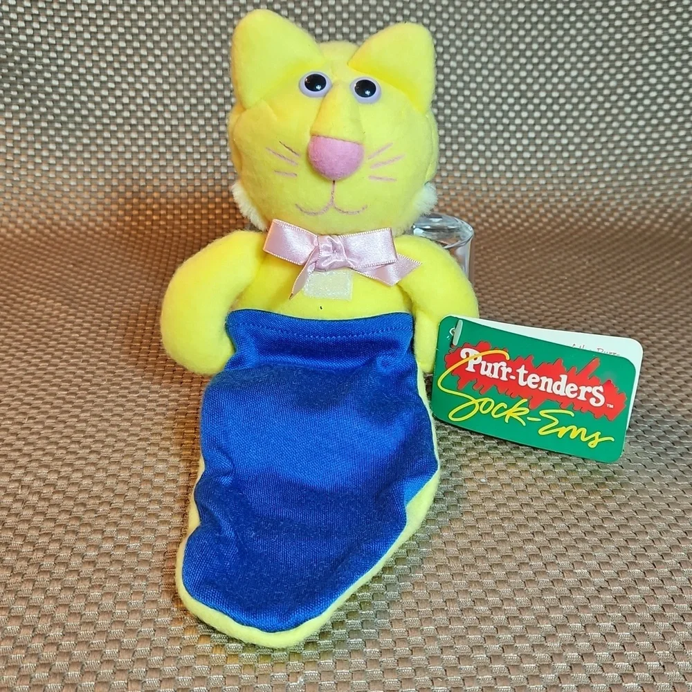 1988 Purr-Tenders Sock-Ems RompPurr Plush Cat/Dog Hallmark Burger King Collectab